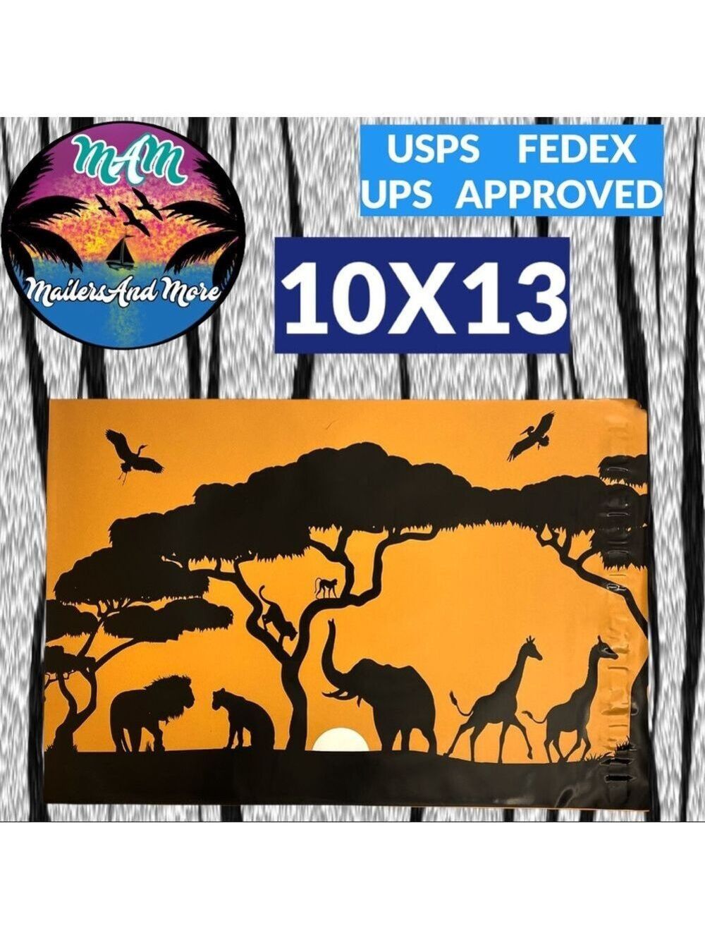 25 10X13 Poly Mailers Safari, Elephant, Giraffe PRICE IS FIRM Fall - Picture 8 of 12